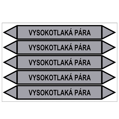 Značení potrubí, vysokotlaká pára